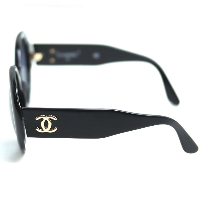 CHANEL シャネル ココマーク ラウンド サークルロゴ ヴィンテージ サングラス ブラック 01949 94305 レディース【中古】