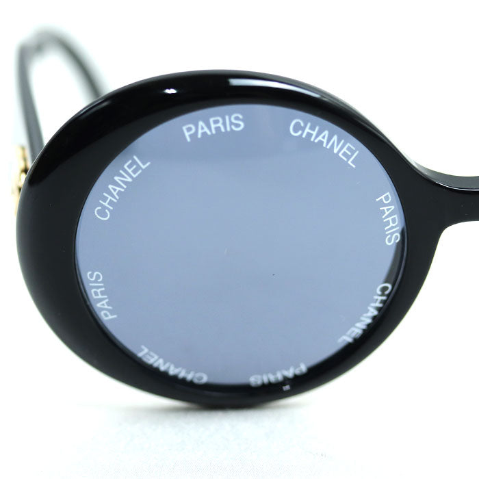 CHANEL シャネル ココマーク ラウンド サークルロゴ ヴィンテージ サングラス ブラック 01949 94305 レディース【中古】