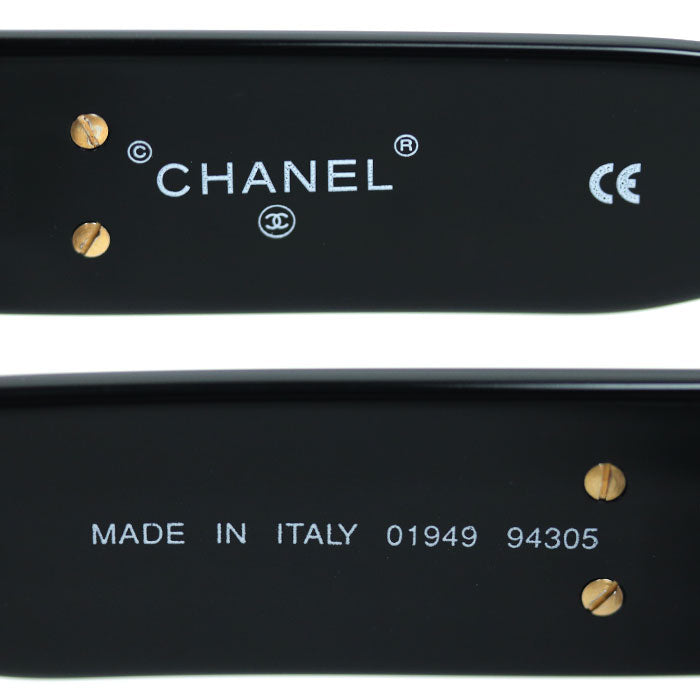 CHANEL シャネル ココマーク ラウンド サークルロゴ ヴィンテージ サングラス ブラック 01949 94305 レディース【中古】