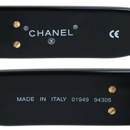 CHANEL シャネル ココマーク ラウンド サークルロゴ ヴィンテージ サングラス ブラック 01949 94305 レディース【中古】