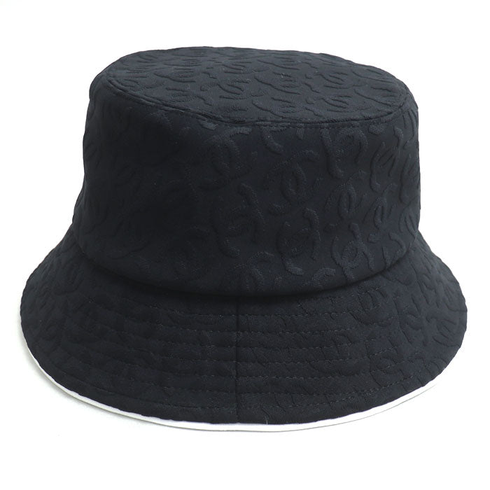 CHANEL シャネル ココマーク柄 バケットハット ハット ブラック AAA955 S ミックスファイバー レディース【中古】【美品】