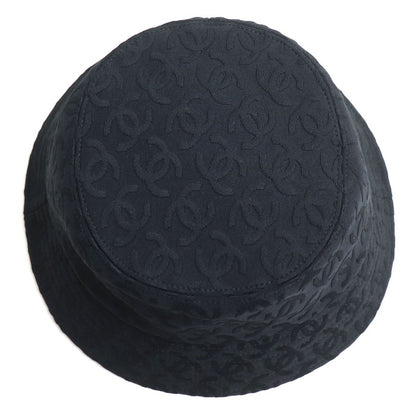 CHANEL シャネル ココマーク柄 バケットハット ハット ブラック AAA955 S ミックスファイバー レディース【中古】【美品】