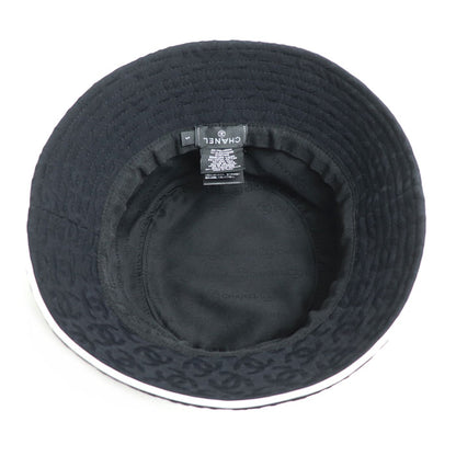 CHANEL シャネル ココマーク柄 バケットハット ハット ブラック AAA955 S ミックスファイバー レディース【中古】【美品】