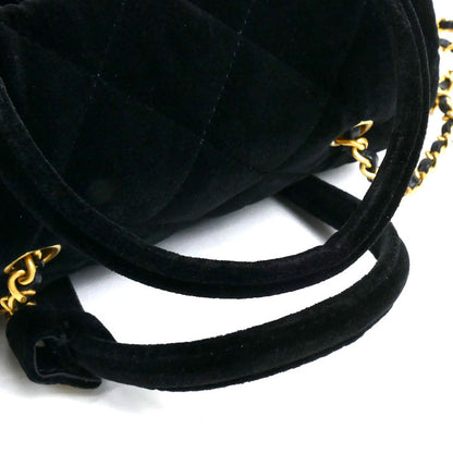 CHANEL シャネル ベルベット ミニ ボーリング 2024 VIP クリスマスギフト 2Wayショルダーバッグ ブラック レディース【中古】【美品】