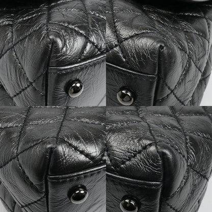 CHANEL シャネル ココハンドル 29 エイジドカーフスキン 2Wayショルダーバッグ メタリックブラック レディース【中古】