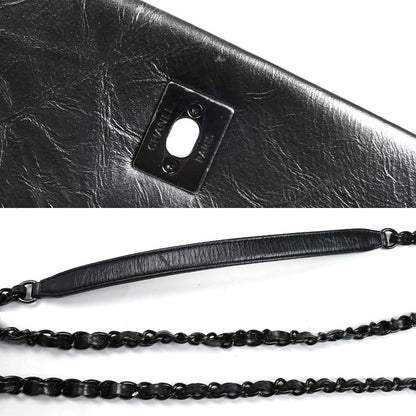 CHANEL シャネル ココハンドル 29 エイジドカーフスキン 2Wayショルダーバッグ メタリックブラック レディース【中古】