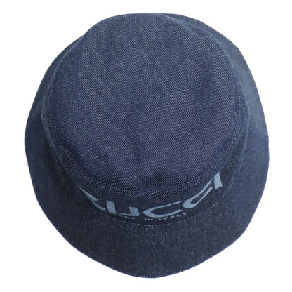 GUCCI グッチ レーザー デニム バケットハット ハット ブルー 803042 L メンズ レディース ユニセックス【中古】【極美品】