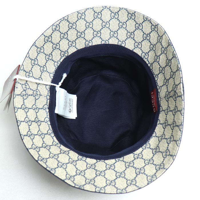 GUCCI グッチ レーザー デニム バケットハット ハット ブルー 803042 L メンズ レディース ユニセックス【中古】【極美品】