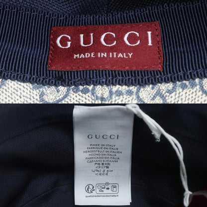GUCCI グッチ レーザー デニム バケットハット ハット ブルー 803042 L メンズ レディース ユニセックス【中古】【極美品】