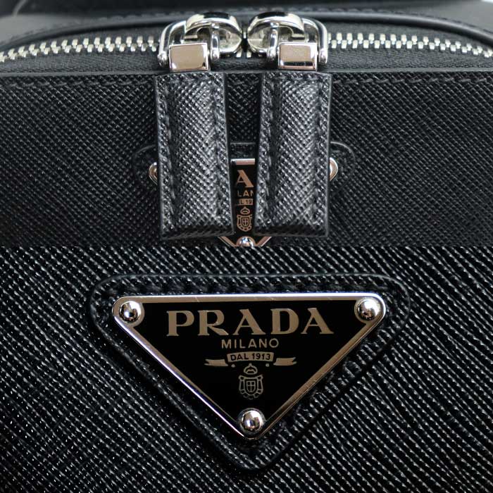 PRADA プラダ ブリック サフィアーノ ワンショルダー ウエストバッグ ブラック 2VZ106 T368500 ユニセックス【中古】【美品】