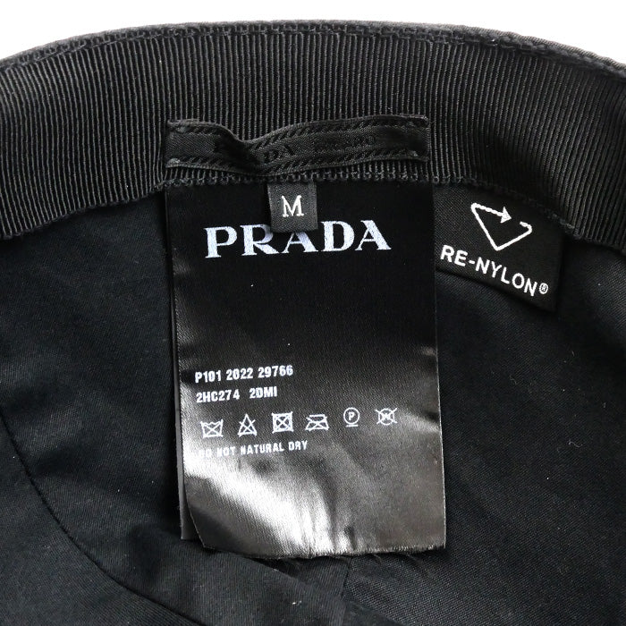 PRADA プラダ RE-NYLON ベースボールキャップ キャップ ブラック 2HC274 2DMI F0002 M ユニセックス【中古】