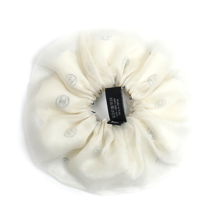 CHANEL シャネル シルク シュシュ シルクツイル ホワイト&ブラック ヘアアクセサリー AAB536-B22431-U4551 レディース【中古】【極美品】
