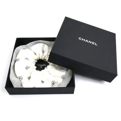 CHANEL シャネル シルク シュシュ シルクツイル ホワイト&ブラック ヘアアクセサリー AAB536-B22431-U4551 レディース【中古】【極美品】