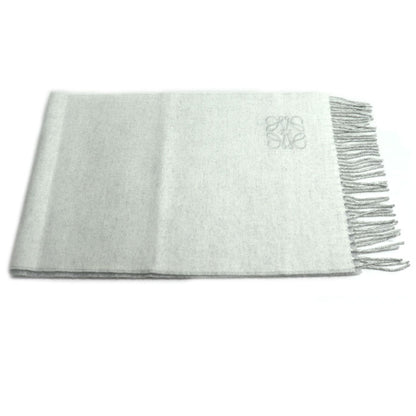 LOEWE ロエベ バイカラー スカーフ マフラー ホワイト グレー F810250X01 レディース【中古】【極美品】