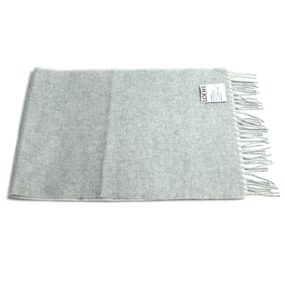 LOEWE ロエベ バイカラー スカーフ マフラー ホワイト グレー F810250X01 レディース【中古】【極美品】