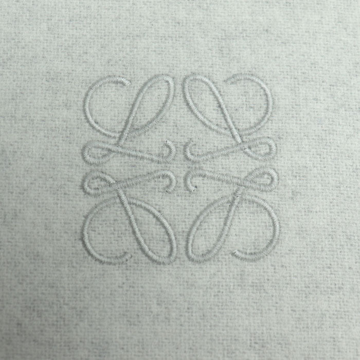 LOEWE ロエベ バイカラー スカーフ マフラー ホワイト グレー F810250X01 レディース【中古】【極美品】