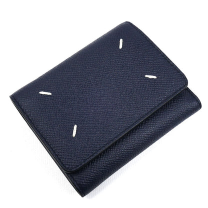 Maison Margiela 4ステッチ 三つ折り財布 ネイビー SA3UI0017 ユニセックス【中古】