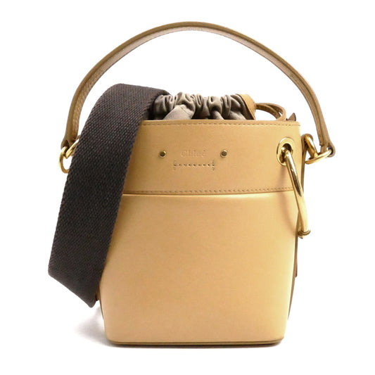 Chloe クロエ ロイ ミニバケット 2Wayショルダーバッグ ベージュ レディース【中古】