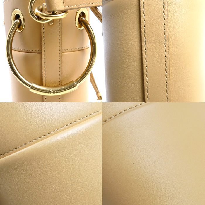 Chloe クロエ ロイ ミニバケット 2Wayショルダーバッグ ベージュ レディース【中古】