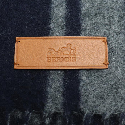 HERMES エルメス テット ア クー マフラー マリン / アントラシト・シネ H259141S 03 レディース【中古】【美品】