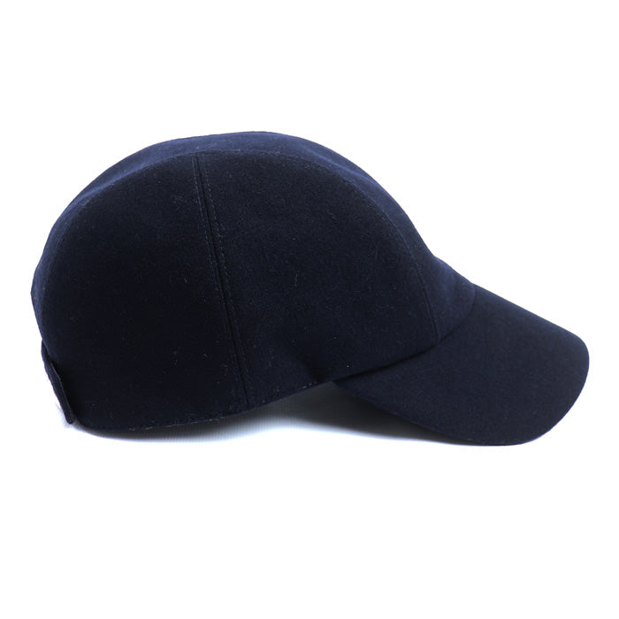 HERMES エルメス セリエボタン バック ロゴ キャップ ダークネイビー 
60 ユニセックス【中古】