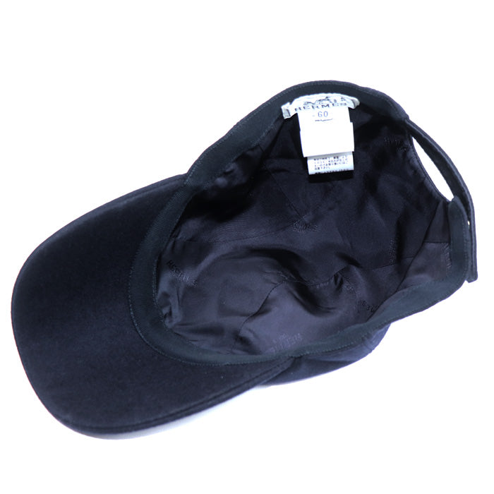 HERMES エルメス セリエボタン バック ロゴ キャップ ダークネイビー 
60 ユニセックス【中古】