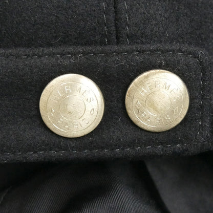HERMES エルメス セリエボタン バック ロゴ キャップ ダークネイビー 
60 ユニセックス【中古】