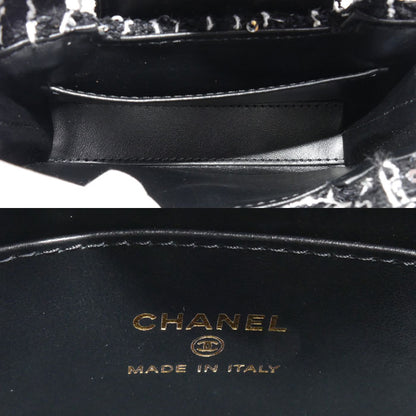 CHANEL シャネル ファブリック ミニチェーンショルダー ショルダーバッグ ブラック AP3435 スパンコール レディース【中古】【美品】