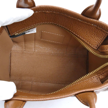 MARC JACOBS マークジェイコブス ザ レザー トート ミニ 2Wayショルダーバッグ ブラウン H053L01RE22 レディース【中古】