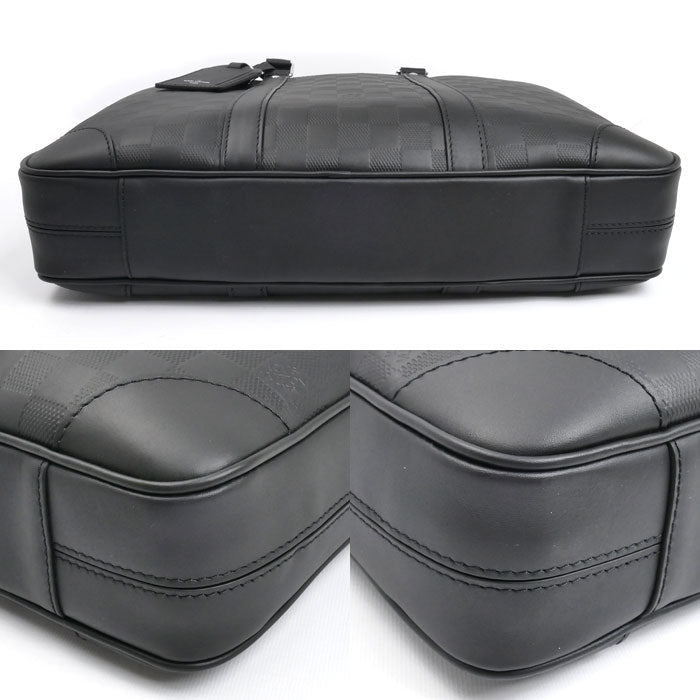 LOUIS VUITTON ルイ・ヴィトン PDV ビジネスバッグ ダミエアンフィニ ブラック N40444 ICチップ メンズ【中古】【美品】