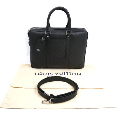 LOUIS VUITTON ルイ・ヴィトン PDV ビジネスバッグ ダミエアンフィニ ブラック N40444 ICチップ メンズ【中古】【美品】