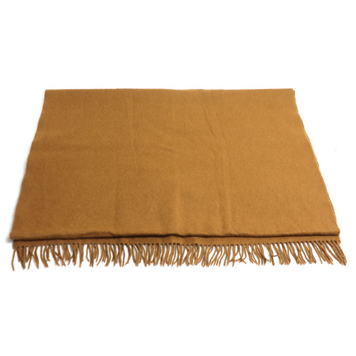 HERMES エルメス カシミヤ/ウール 大判 ストール ブラウン レディース【中古】