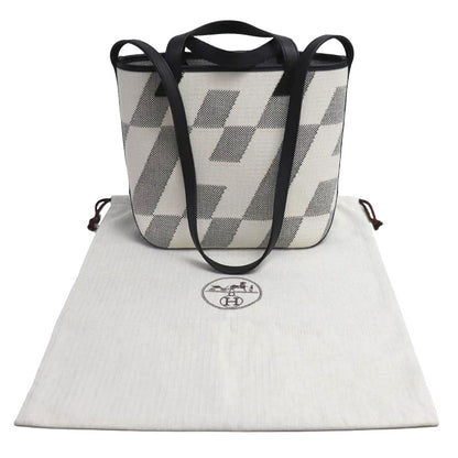 HERMES エルメス トワルアッシュ HアンビエPM 2Wayショルダーバッグ ホワイト ブラック レディース【中古】【美品】