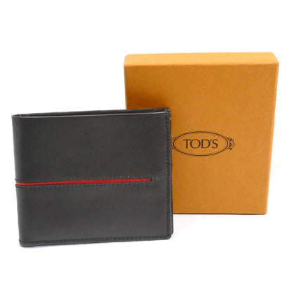 TOD’S トッズ 札入れ 二つ折り財布 ブラウン レッド メンズ【中古】【美品】