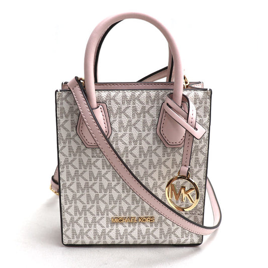Michael Kors マイケルコース ミニ トート 2Wayショルダーバッグ ピンク ホワイト 35T1GM9C0I レディース【中古】【美品】