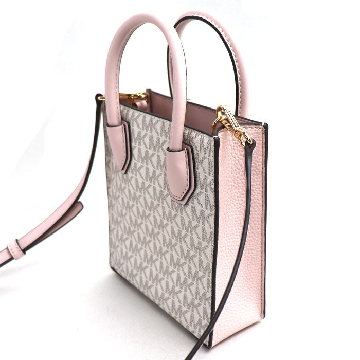 Michael Kors マイケルコース ミニ トート 2Wayショルダーバッグ ピンク ホワイト 35T1GM9C0I レディース【中古】【美品】