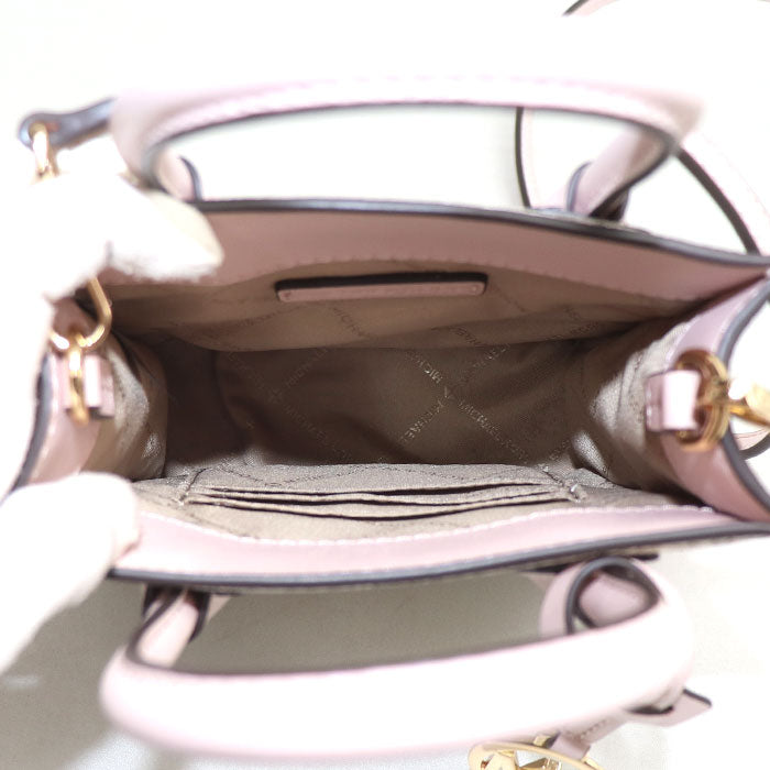 Michael Kors マイケルコース ミニ トート 2Wayショルダーバッグ ピンク ホワイト 35T1GM9C0I レディース【中古】【美品】
