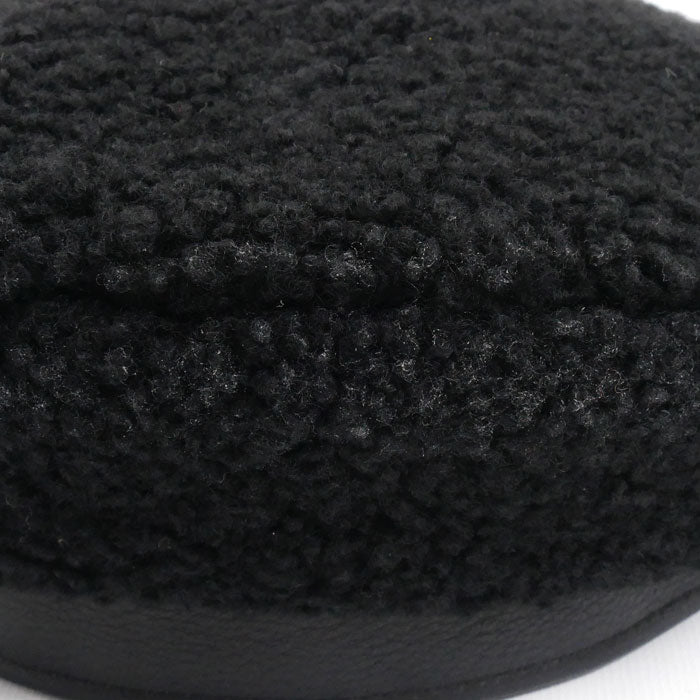 HERMES エルメス ムートンファー ベレー帽 ブラック 56 レディース【中古】