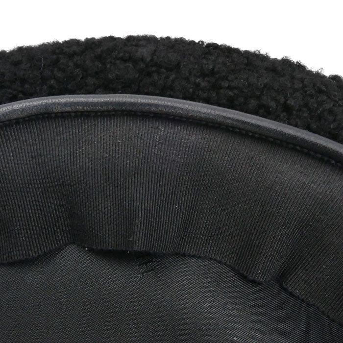 HERMES エルメス ムートンファー ベレー帽 ブラック 56 レディース【中古】