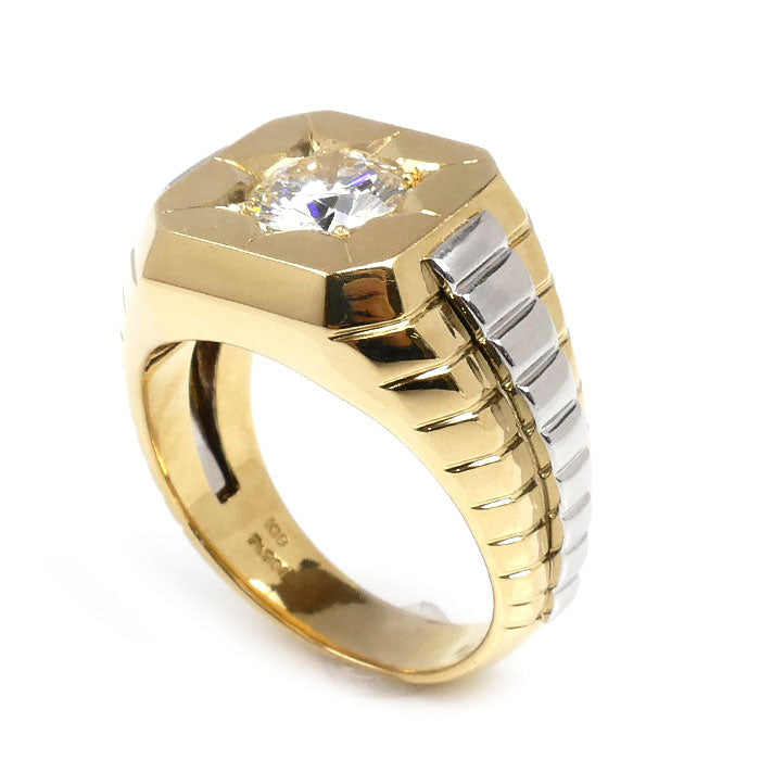 K18YG/Pt900 リング・指輪 ダイヤモンド1.613ct 22号 33.5g メンズ【中古】