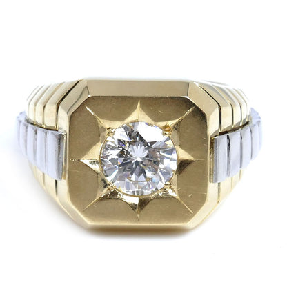 K18YG/Pt900 リング・指輪 ダイヤモンド1.613ct 22号 33.5g メンズ【中古】