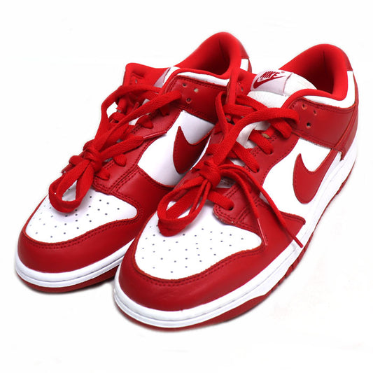NIKE ナイキ DUNK LOW SP UNIVERSITY RED スニーカー ホワイト レッド CU1727-100 27.5cm メンズ【中古】【美品】