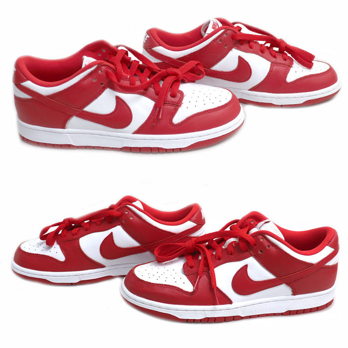 NIKE ナイキ DUNK LOW SP UNIVERSITY RED スニーカー ホワイト レッド CU1727-100 27.5cm メンズ【中古】【美品】