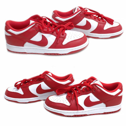 NIKE ナイキ DUNK LOW SP UNIVERSITY RED スニーカー ホワイト レッド CU1727-100 27.5cm メンズ【中古】【美品】