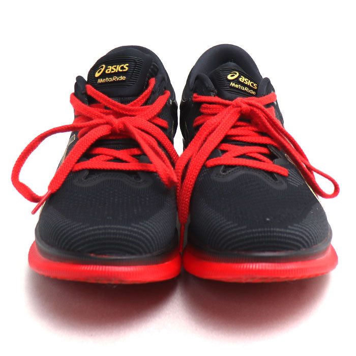 asics アシックス メタライド ランニングシューズ スニーカー ブラック レッド 1011A142 28cm メンズ【中古】