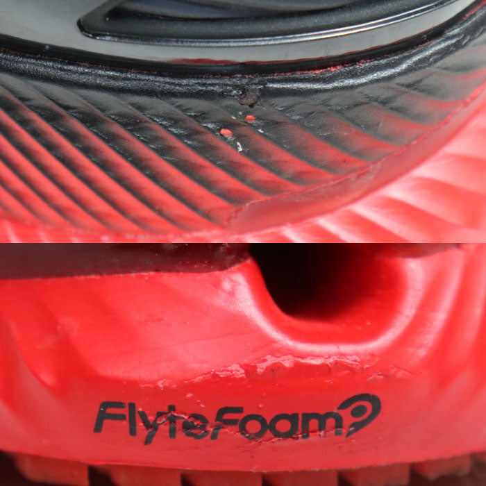 asics アシックス メタライド ランニングシューズ スニーカー ブラック レッド 1011A142 28cm メンズ【中古】