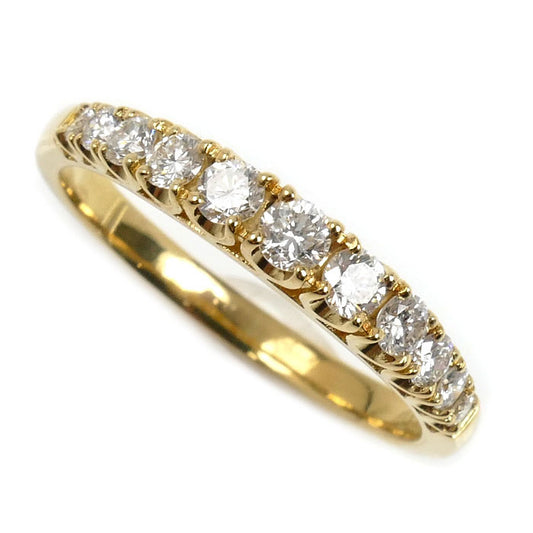 K18YG イエローゴールド ハーフエタニティ リング・指輪 ダイヤモンド0.50ct 14号 2.5g レディース【中古】