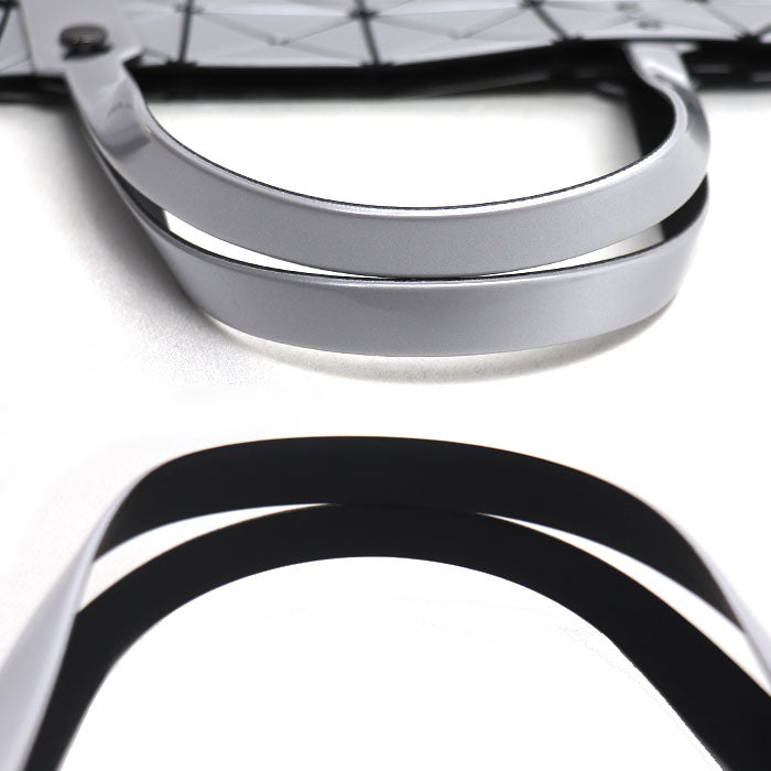 ISSEY MIYAKE イッセイミヤケ バオバオ ルーセント メタリック ハンドバッグ シルバー BB53AG053 メンズ【未使用】【買取品】