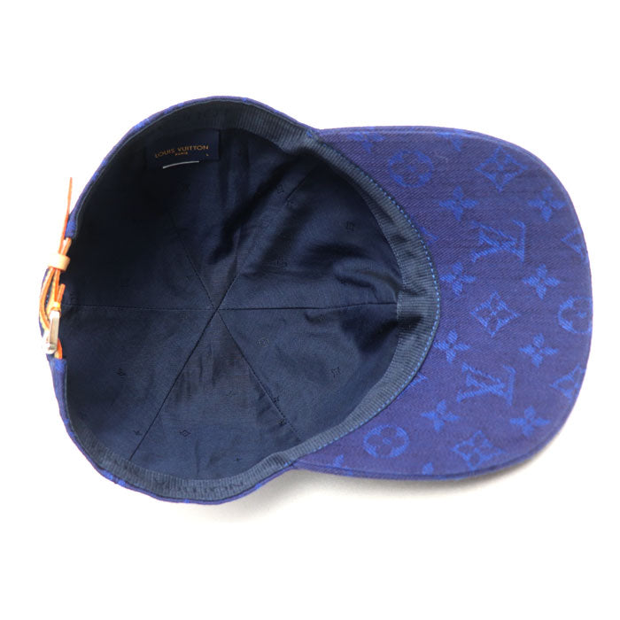 LOUIS VUITTON ルイ・ヴィトン キャスケット モノグラム エッセンシャル キャップ ブルー M77590 NX1221 L ユニセックス【中古】【美品】