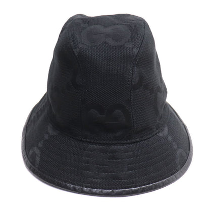 GUCCI グッチ ジャンボGGキャンバス バケットハット ハット ブラック 727563 L ユニセックス【中古】【美品】
